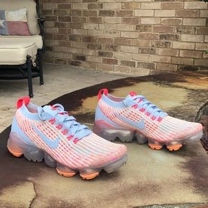 Nike air vapormax flyknit 3 hydrogen blue /orange